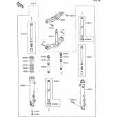 Схема вузла: Вилка передньої осі для Kawasaki ZX600 GPX600R
