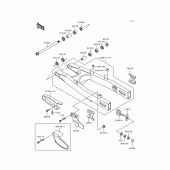 Схема вузла: Задній важіль (маятник) для Kawasaki KLX650 KLX650 Motard