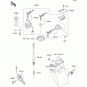 Схема вузла: Замок запалювання для Kawasaki ZX900 Ninja ZX-9R