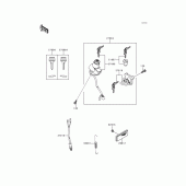 Схема вузла: Замок запалювання Kawasaki KL250 KLR250