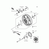Схема вузла: Ступиця заднього колеса для Kawasaki BX250 NINJA 250SL ABS