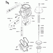 Схема вузла: Комплектуючі карбюратора для Kawasaki ZX636 Ninja ZX-6R