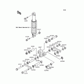 Схема вузла: Задня підвіска для Kawasaki KL250 KL250 Super Sherpa