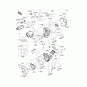Схема узла: Воздушный фильтр для Kawasaki VN1700 Vulcan 1700 Voyager