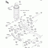 Схема узла: Подвеска для Kawasaki ZX600 ZZ-R600