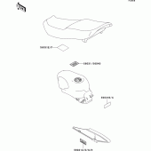 Схема вузла: Інформаційні наклейки для Kawasaki ZX600 ZZ-R600
