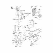 Схема узла: Крепление двигателя для Kawasaki KL650 KLR650