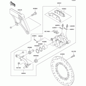Схема вузла: Заднє гальмо для Kawasaki VN800 Vulcan 800 Drifter