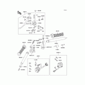 Схема вузла: Кермо & Пульт управління рульовим для Kawasaki EX500 Ninja 500R