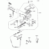Схема вузла: Головний циліндр зчеплення для Kawasaki ZG1200 Voyager XII