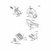 Схема вузла: Наклейки (Green/White) для Kawasaki ZX900 GPZ900R