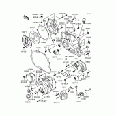 Схема узла: Крышка двигателя для Kawasaki KLX250 KLX250