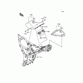 Схема вузла: Сидіння для Kawasaki ER300 Z300