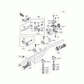 Схема вузла: Кермо & Пульт управління рульовим для Kawasaki KX100