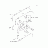 Схема вузла: Троси для Kawasaki VN1500 VN1500 Classic FI