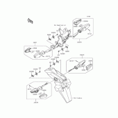 Схема вузла: Сигнал повороту для Kawasaki BR125 Z125 Pro