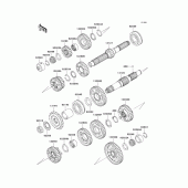 Схема узла: Трансмиссия для Kawasaki ZX1200 ZZR1200