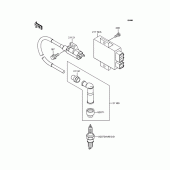Схема узла: Катушка зажигания для Kawasaki BN125 Eliminator