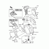 Схема вузла: Паливний бак (KL110-A2) для Kawasaki KL110 KSR