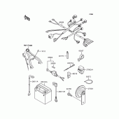 Схема вузла: Електроустаткування для Kawasaki KLX250 KLX250ES