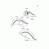 Схема вузла: Наклейки (Gosberry; VN400-D2) для Kawasaki VN400 Vulcan Drifter