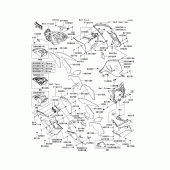 Схема узла: Нижний обтекатель для Kawasaki ZX1400 Ninja ZX-14