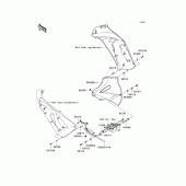 Схема узла: Нижний обтекатель для Kawasaki EX650 Ninja 650 ABS