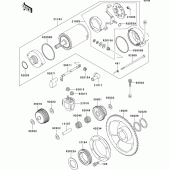 Схема вузла: Starter motor для Kawasaki KL650 KLR650