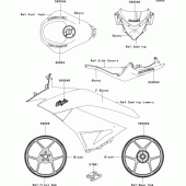 Схема вузла: Decals(ebony)(rbf) для Kawasaki ZX600 Ninja ZX-6R