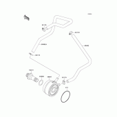 Схема узла: Масляный охладитель для Kawasaki ZX900 Ninja ZX-9R