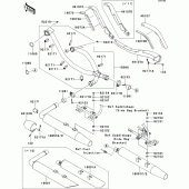 Схема узла: Выхлопная система (s) для Kawasaki VN1700 VN1700 Voyager ABS