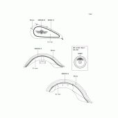Схема узла: Наклейки для Kawasaki VN1500 Vulcan 1500 Classic FI