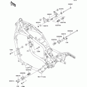 Схема узла: Крепление двигателя для Kawasaki VN1500 VN1500 Classic