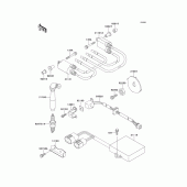 Схема узла: Система зажигания для Kawasaki ZX1100 ZZ-R1100