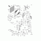 Схема узла: Радиатор (1/2) для Kawasaki ER500 ER-5