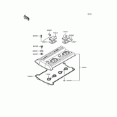 Схема вузла: Клапанна кришка для Kawasaki ZX900 GPZ900R