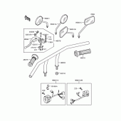 Схема вузла: Кермо для Kawasaki EL250 Eliminator 250LX
