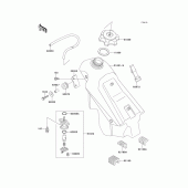 Схема узла: Топливный бак для Kawasaki KX125