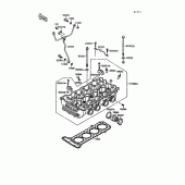 Схема вузла: Головка циліндра для Kawasaki ZG1000 Concours