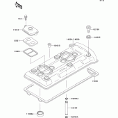 Схема узла: Клапанная крышка для Kawasaki ZX750 ZXR750