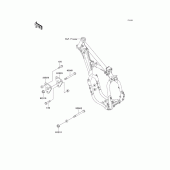 Схема узла: Крепление двигателя для Kawasaki KX500