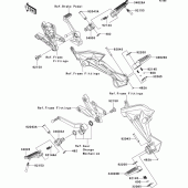Схема узла: Подножки для Kawasaki ZR750 Z750R ABS