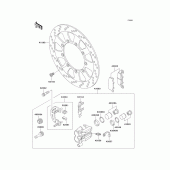 Схема вузла: Переднє гальмо для Kawasaki KLE500