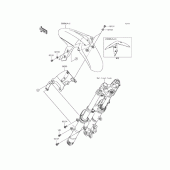 Схема вузла: Переднє крило для Kawasaki ER250 Z250 ABS