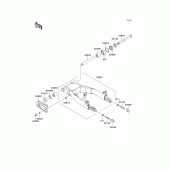 Схема вузла: Задній важіль (Маятник) для Kawasaki EJ400 W400
