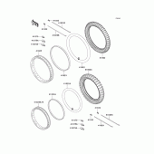 Схема узла: Wheels/Шины(a15-a17) для Kawasaki KL650 KLR650