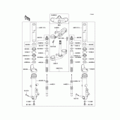 Схема узла: Вилка передней оси для Kawasaki ZX900 Ninja ZX-9R