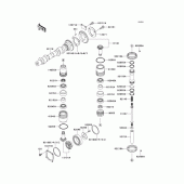 Схема вузла: Camshaft(s)/bevel gear(1/2) для Kawasaki EJ650 W650
