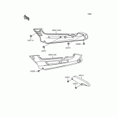 Схема вузла: Задні бічні обтічники & Захист ланцюга для Kawasaki EX250 ZZR250