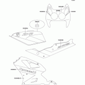 Схема вузла: Decal(green/white/blue) для Kawasaki ZX750 ZXR750